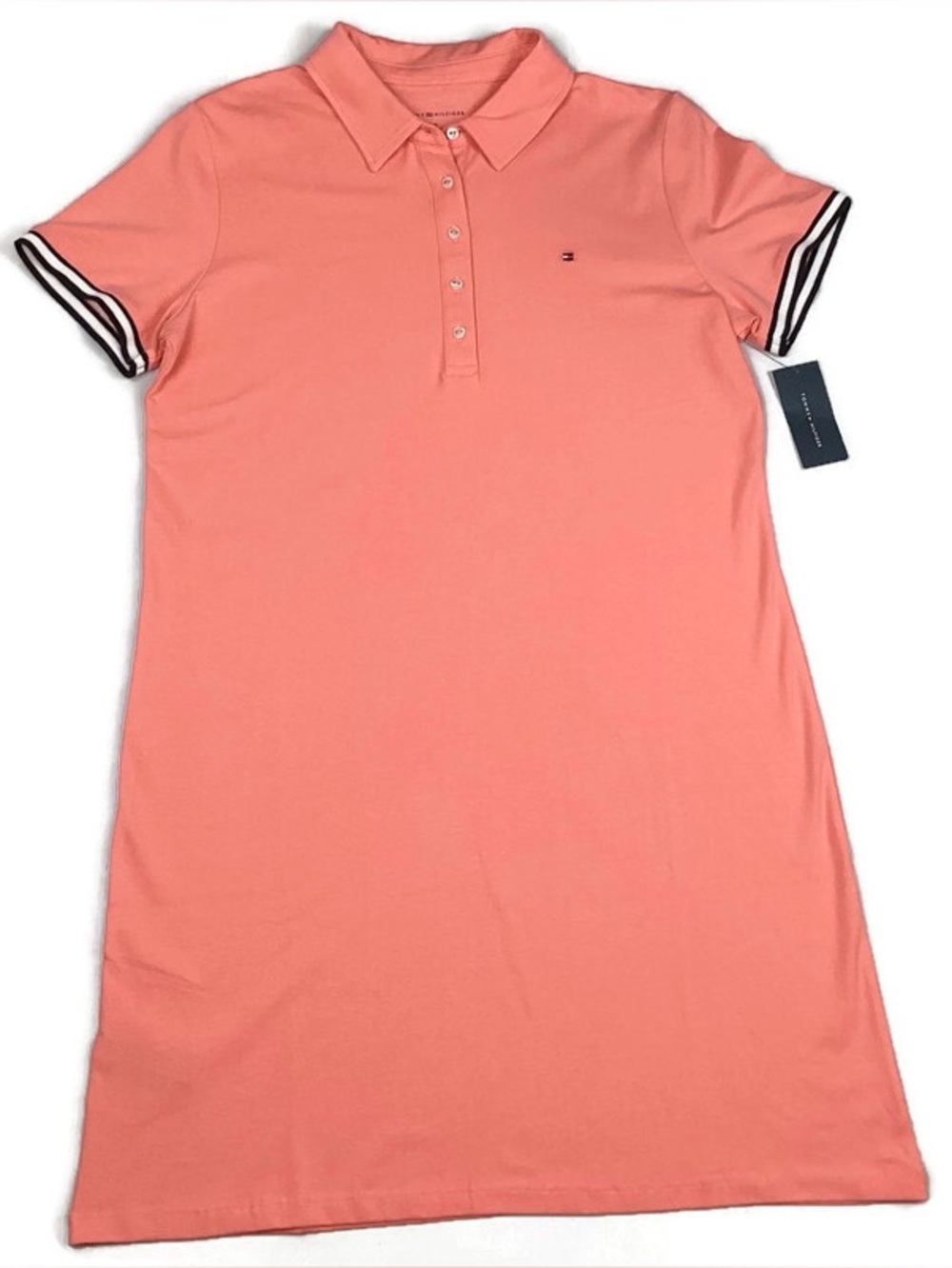 Tommy Hilfiger Peach Polo Shirt Dress Large NEW! Retail $59.50